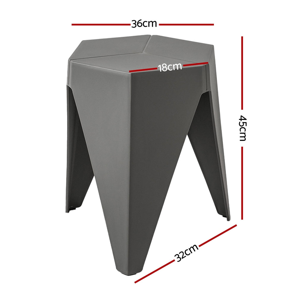 Artiss Set of 4 Puzzle Stackable Stools - Grey