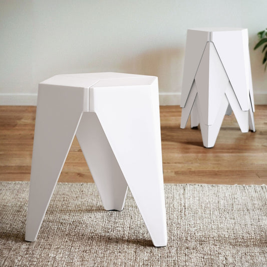 Artiss Set of 4 Puzzle Stackable Stools - White