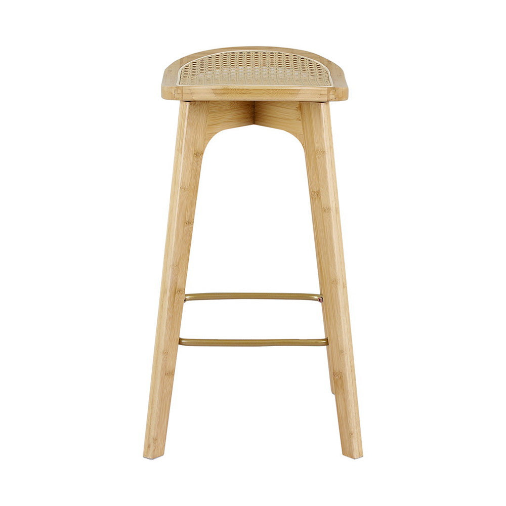Artiss 2 x Bar Stools Bamboo & PVC Rattan