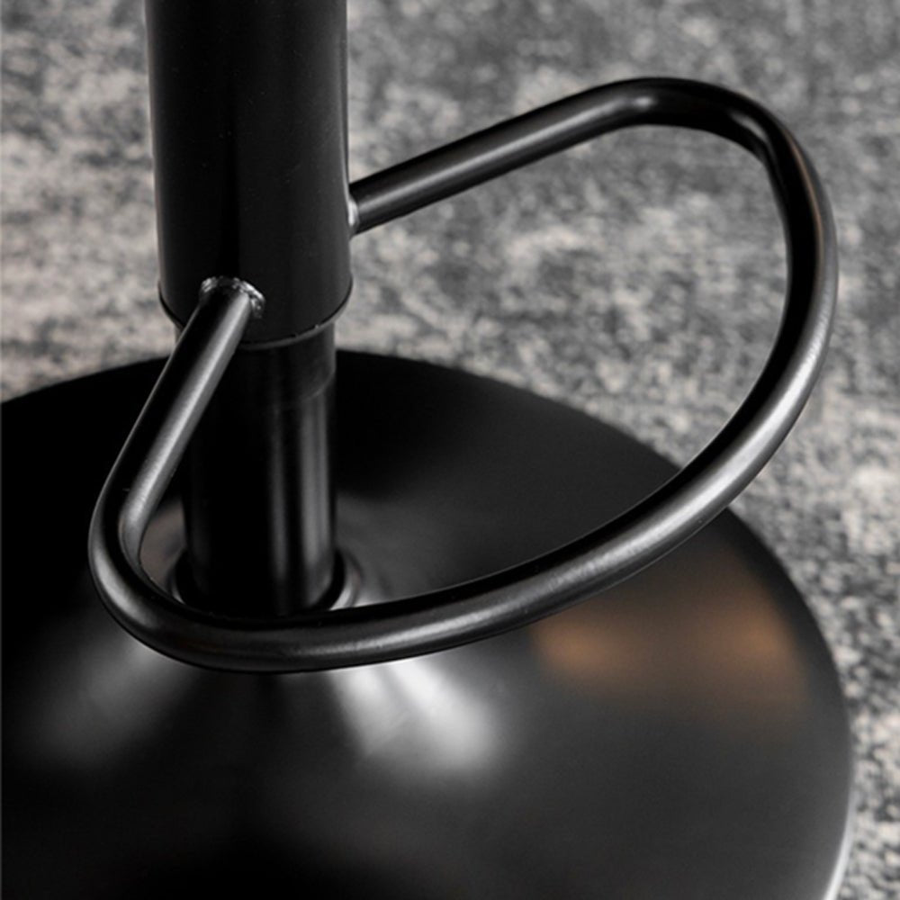 2 x Leather Barstools with Swivel Gas Lift - Orange