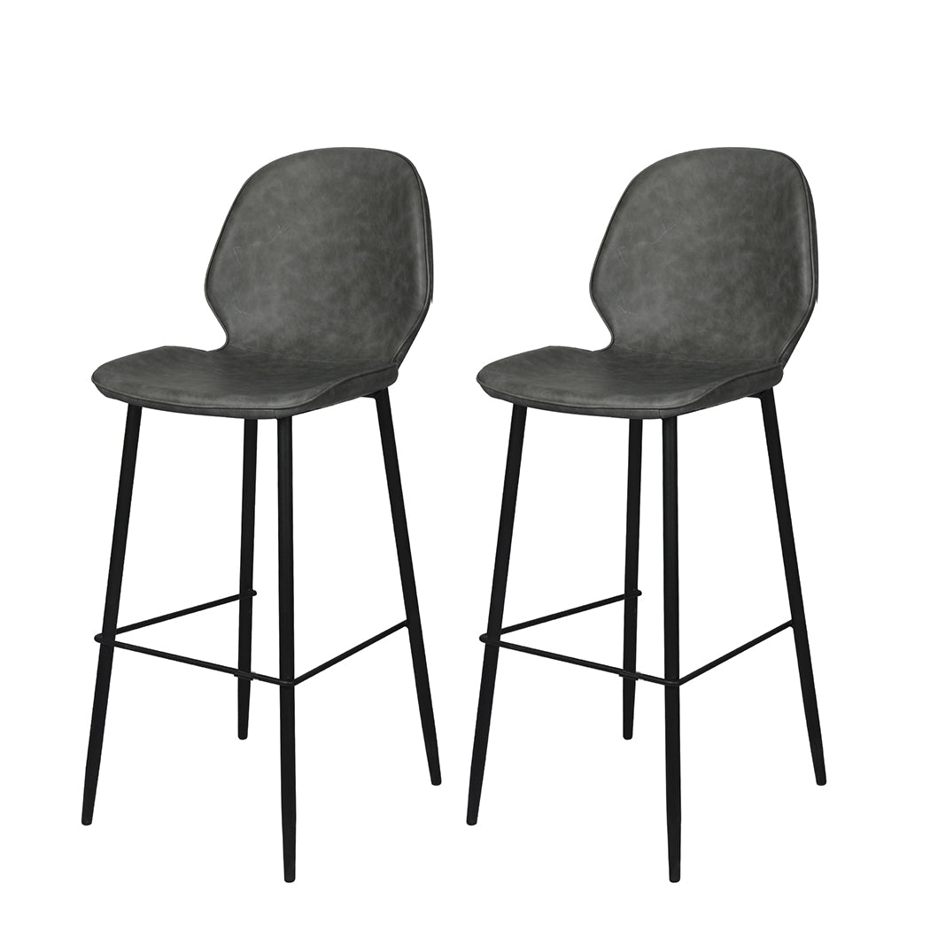 Levede 2x Bar Stool Barstools Counter Grey-1910113299538776064