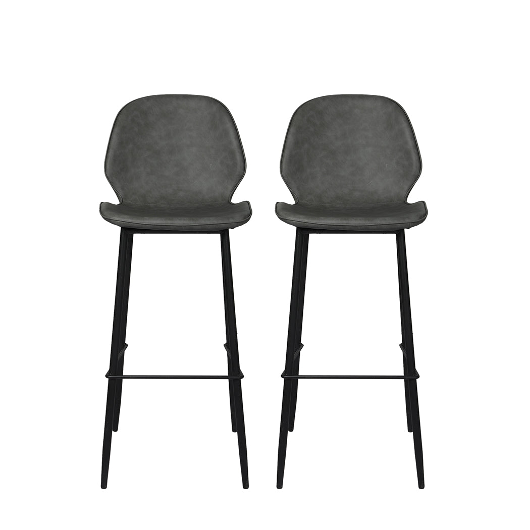Levede 2x Bar Stool Barstools Counter Grey-1910113299538776065