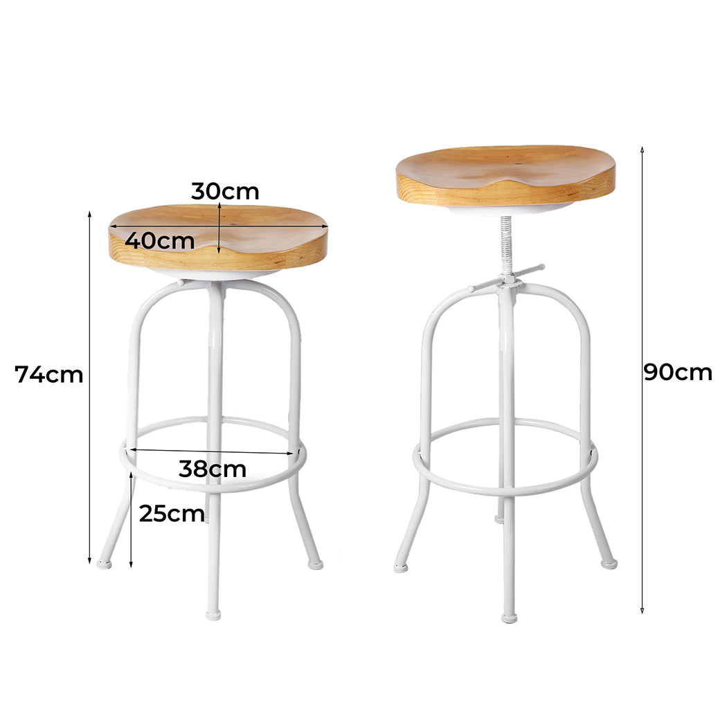 Levede 1x Industrial Bar Stool Kitchen-1919892920736026626