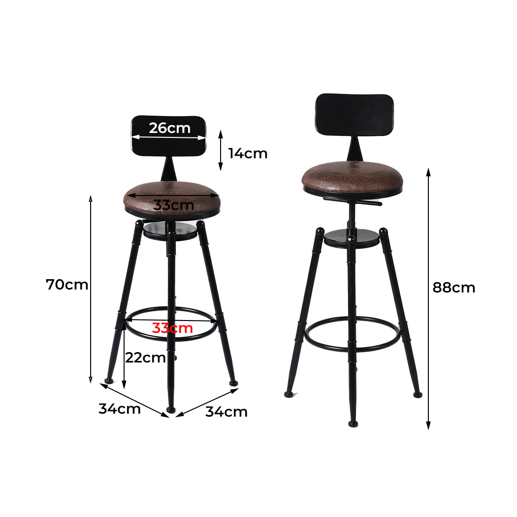 Levede 4pcs Bar Stool Kitchen Wooden-1910113235059740674