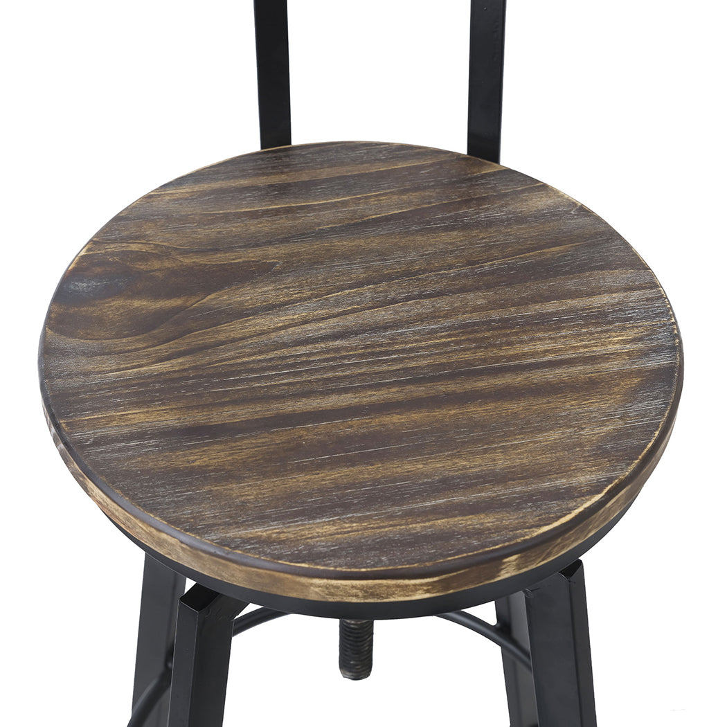 Levede 1x Bar Stool Industrial Adjustable-1910113242009702403