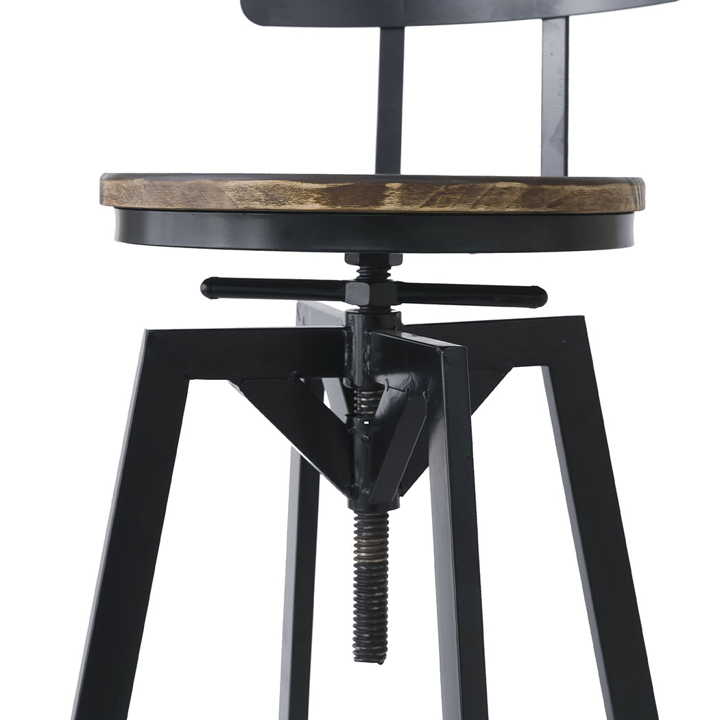 Levede 1x Bar Stool Industrial Adjustable-1910113242009702404