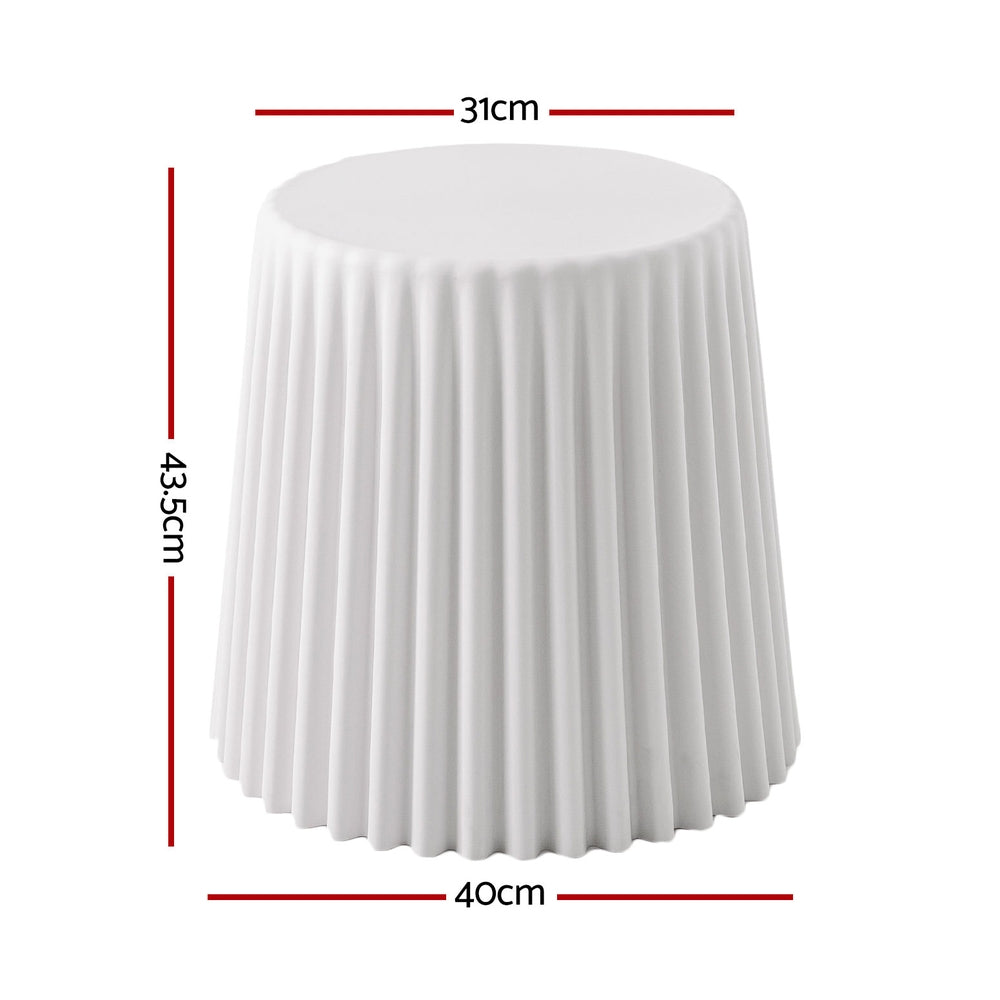 Artiss Set of 4 Cupcake Stackable Stools - White