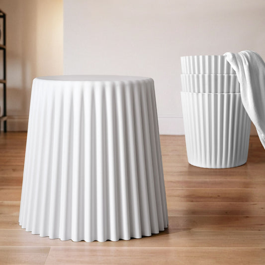 Artiss Set of 4 Cupcake Stackable Stools - White