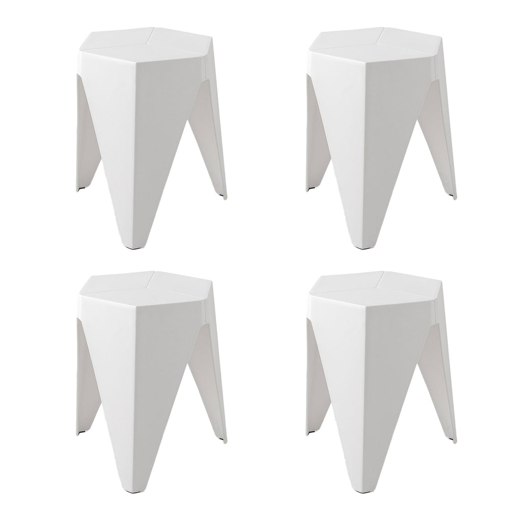 Artiss Set of 4 Puzzle Stackable Stools - White