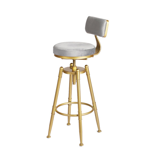 Levede 1x Bar Stools Kitchen Stool Chair Grey-1910113238377435137