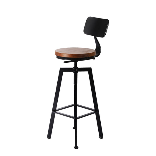 Levede 4x Bar Stool Kitchen Wooden Metal-1910113233889529857