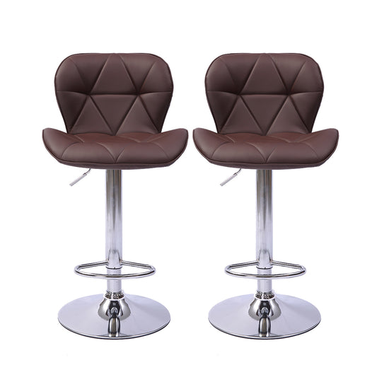 Levede 2x Bar Stool Swivel Gas Lift Brown-1919892920559865857