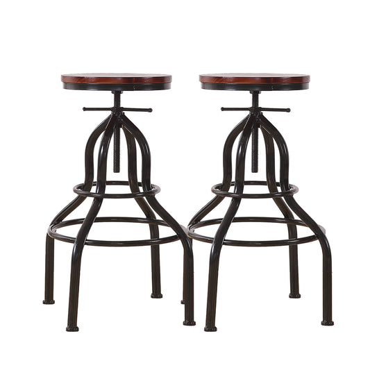 Levede Bar Stool Kitche0n Wooden Leather-1910113237425328129