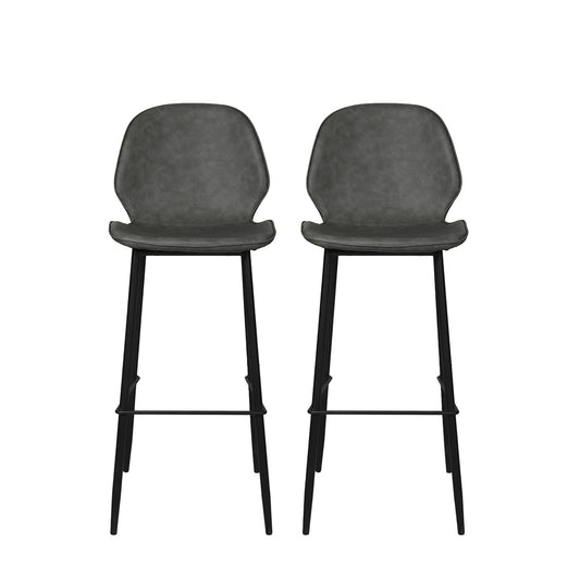 Levede 2x Bar Stool Barstools Counter Grey-1910113299538776065